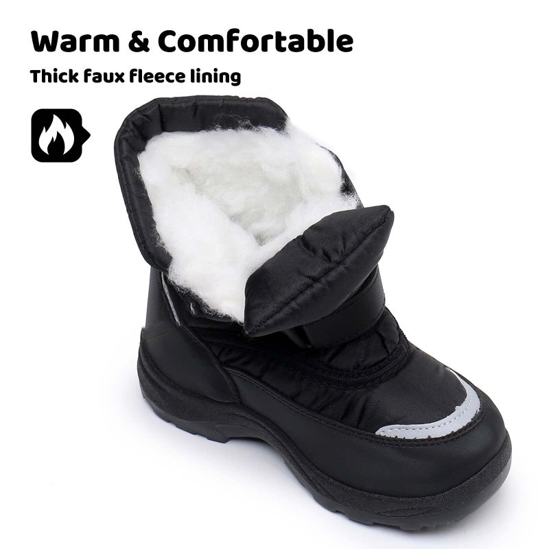 Apakowa Kid's Boys Girls Winter Snow Boots (Toddler/Little Kid) - Image 3